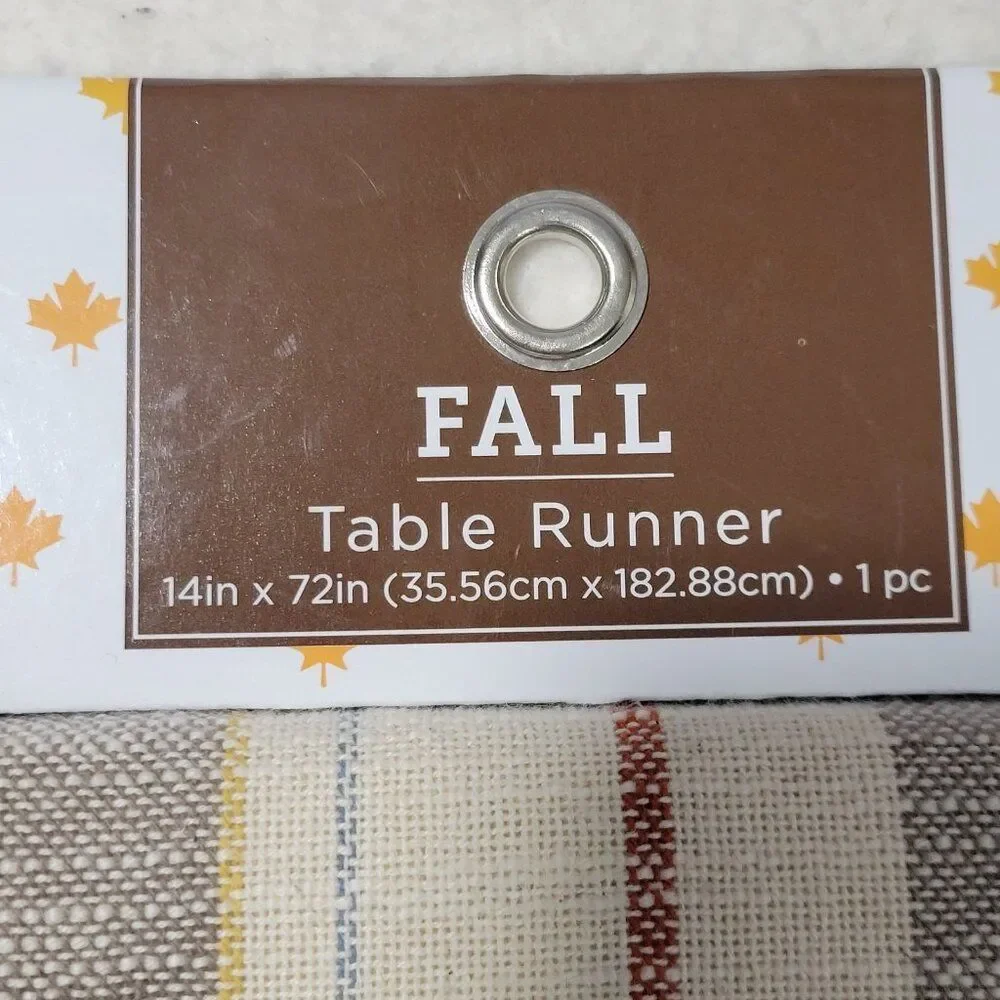Fall Farmhouse Table Runner 72” x 14” Plaid Kitchen Dining‎ Thanksgiving Autumn